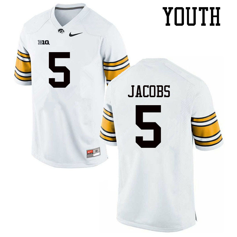 Youth #5 Jestin Jacobs Iowa Hawkeyes College Football Jerseys Sale-White